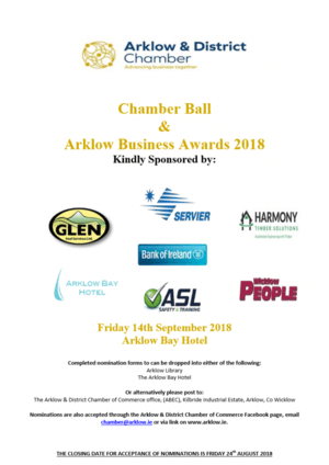 Arklow & District Chamber Awards 2018 Sponsors Glen Fuels