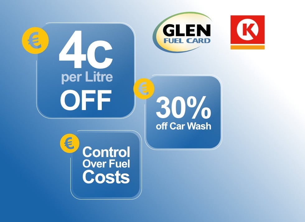 Glen Fuel Card, Circle K, Control Fuel Costs, 30% off Car Wash and 4c per Litre Off