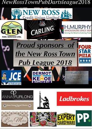 New Ross Town Pub Darts League 2018.
