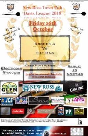New Ross Town Pub Darts League 2018.